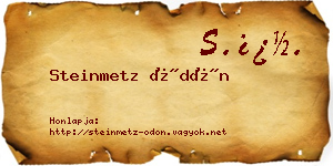 Steinmetz Ödön névjegykártya